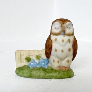 Vintage Schmid Owl Porcelain figurine 1990